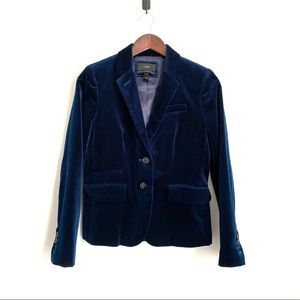 JCREW Blue Velvet School Boy Blazer 51758